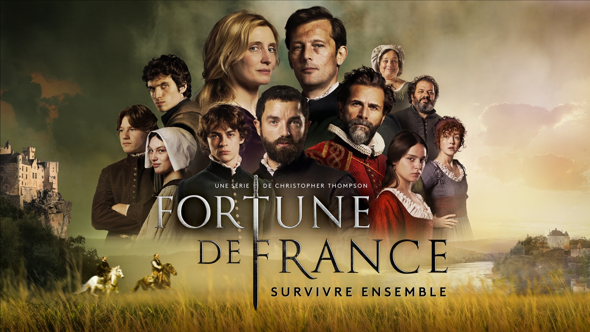 As the episodes progress, the children grow, becoming teenagers and then adults. Naturally, the casting evolves as well. In the poster, the children are replaced by adolescents. François de Siorac, Pierre de Siorac, Samson de Siorac, and Hélix are, at this stage of their lives, portrayed by Marcel Thompson, Simon Zampieri, Louis Durant, and Lou Lampros.