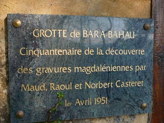 Grotte de Bara-Bahau, cinquantenaire de la dcouverte par Maud, Raoul et Norbet Casteret, 1er avril 1951
