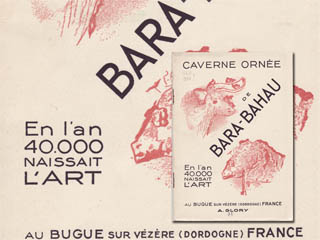 Caverne orne de BARA-BAHAU, en l'an 40.000 naissait l'art au Bugue sur Vzre (Dordogne), France