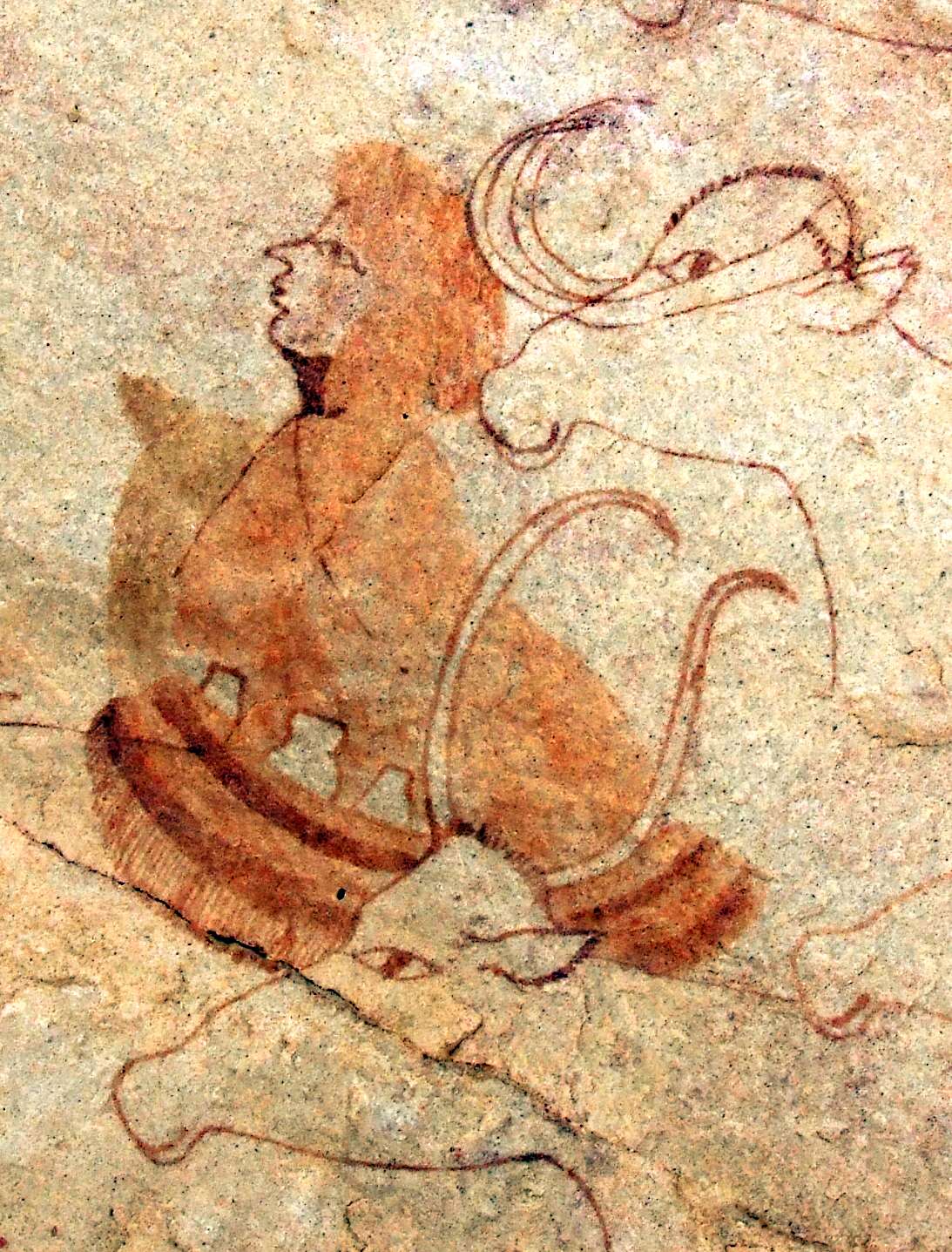 Fragment d'une fresque du Tassili provenant de Tasīli-n-Ajjer (Photo © Jean-Loïc Le Quellec)